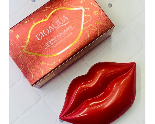 Патчи для губ с вишней Bioaqua Cherry Collagen Moisturizing Essence Lip Film (1412230)