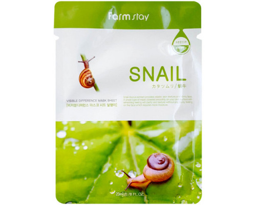 Маска с высоким содержанием улиточного муцина FarmStay Snail