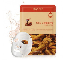 Маска тканевая для лица с экстрактом корня красного женьшеня FarmStay Visible Difference Mask Sheet Red Ginseng