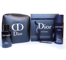 Подарочный набор парфюм + дезодорант Christian Dior Sauvage EDT