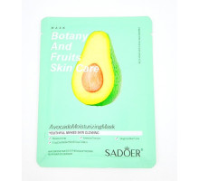 Тканевая маска с экстрактом авокадо Sadoer Botany And Fruits Skin Care Avocado Moisturizing Mask